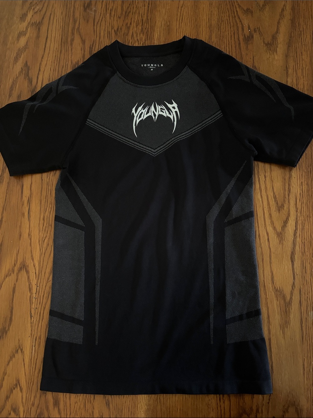 YoungLA Warrior Short Sleeve Compression Shirt Gym T Shirt Sports Fitness Medium